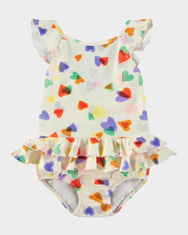Girl's Nalani Ruffle One-Piece Swimsuit, Size 3M-3